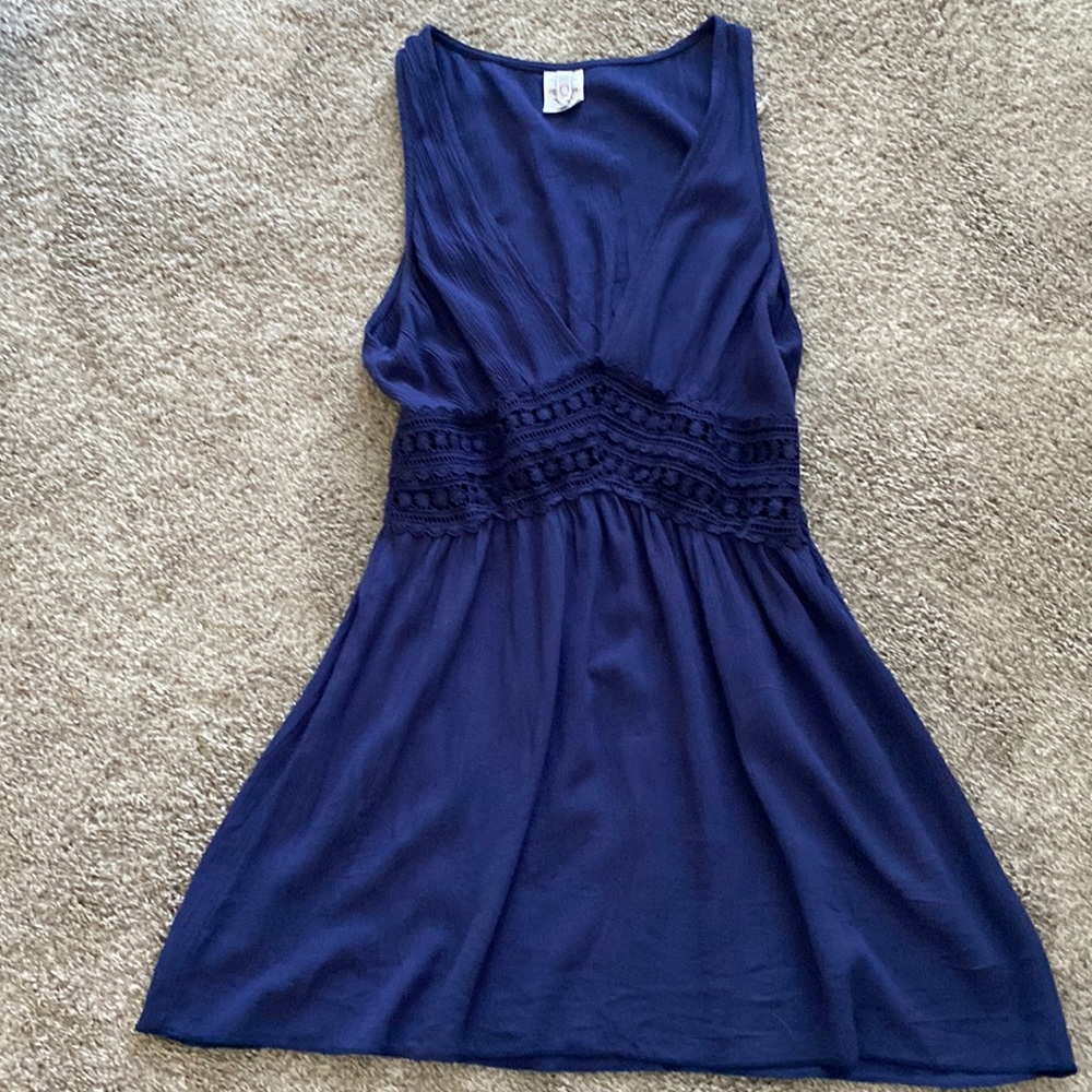BECCA Navy crochet cover up - S